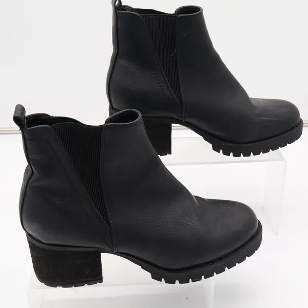 Steve Madden Jody Black Chelsea Lug Sole Block Heel Boots Womens Size 10 - Image 2