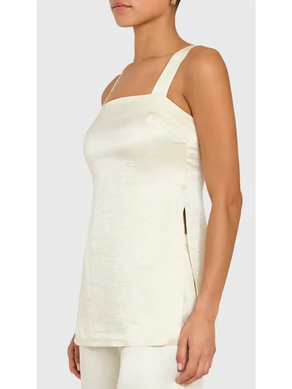 Amanda Uprichard Mariko Top in Ivory Small New Womens Sleeveless Tank Tunic - Image 11