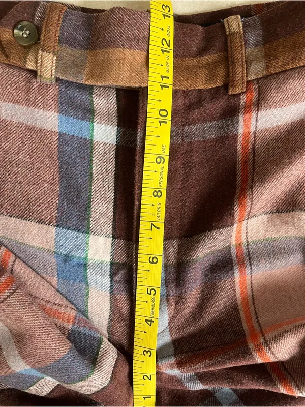 UO• High Rise Wide Leg Plaid Abby Brushed Flannel Grandpa Trousers• Sz 2 - Image 7