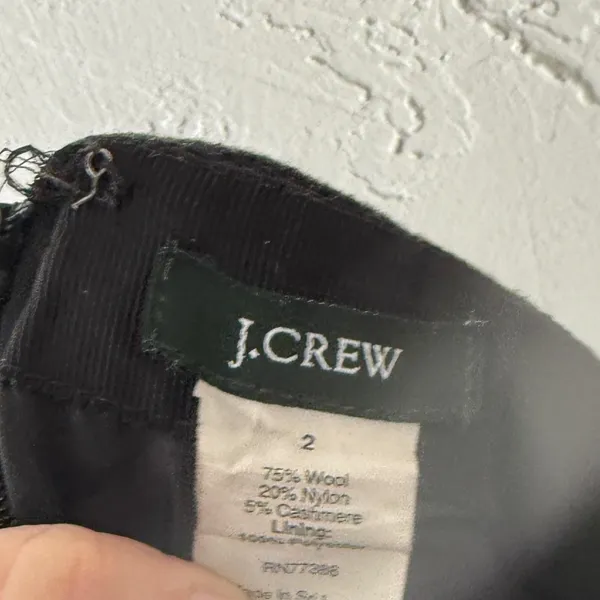 J. Crew‎ Charcoal Gray Wool Blend A-Line Mini Skirt Size 2 Academia Twee Preppy - Image 6
