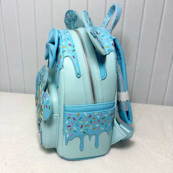 Loungefly Disney Minnie Mouse Lollipop Blue Sprinkle Ears ‎ Backpack - New - Image 6