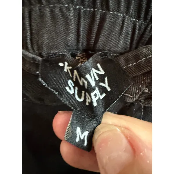 Known Supply Utility Pants Women Size M Black Paperbag Waist‎ Carpenter Contrast - Image 6