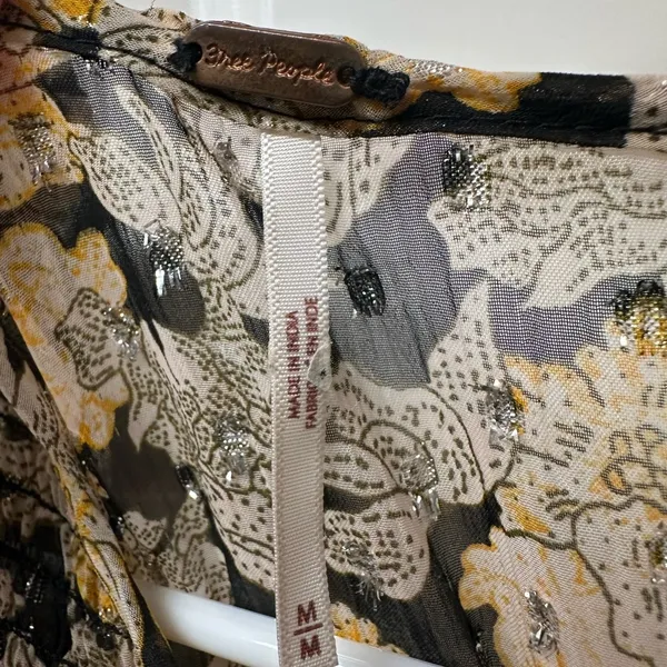 Free‎ People Swinging Sheer Floral Print Dress Mini Dress size medium - Image 2