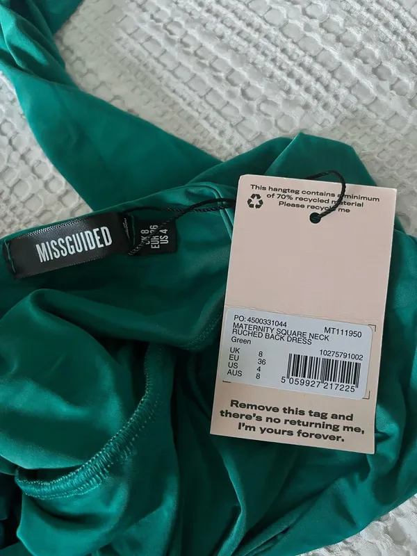 Missguided Maternity Dress Green - Image 2