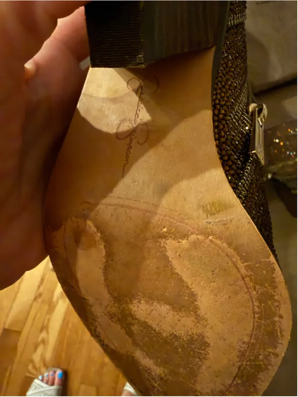 Women's Jessica Simpson Gold Rhinestone Ankle Boots size 7 - Image 7