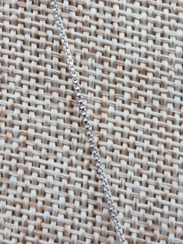 925 Sterling Silver Box Chain Pendant Necklace Dainty 30" Colorful Crystal Cross - Image 5