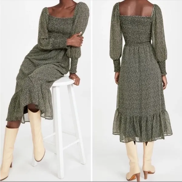 cupcakes and cashmere Demi Floral Smocked Dress M - Image 2