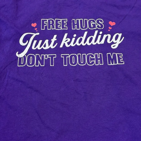 Purple Shirt with Fun Print Size M - Image 2