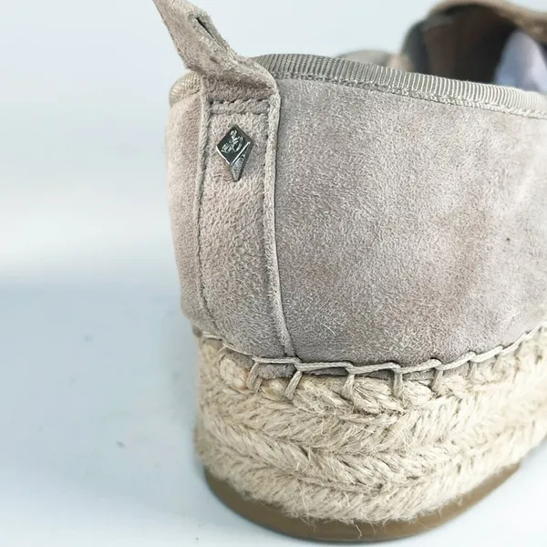 Sam Edelman Carrin Grey Taupe Suede Espadrille Platform Flats Shoes Women 9 - Image 7