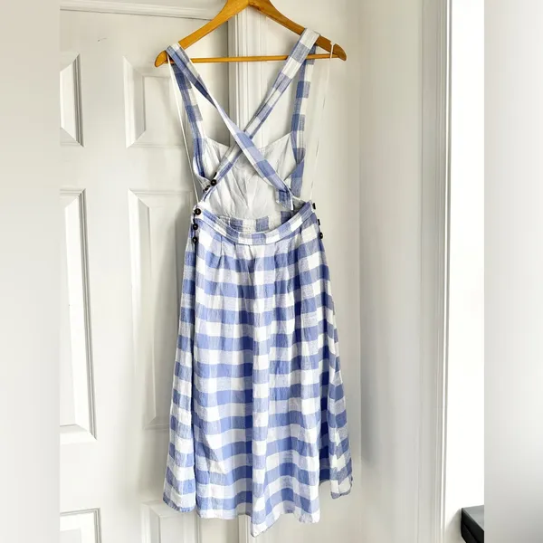 ASTR Gingham Crossback Midi Dress - Image 3