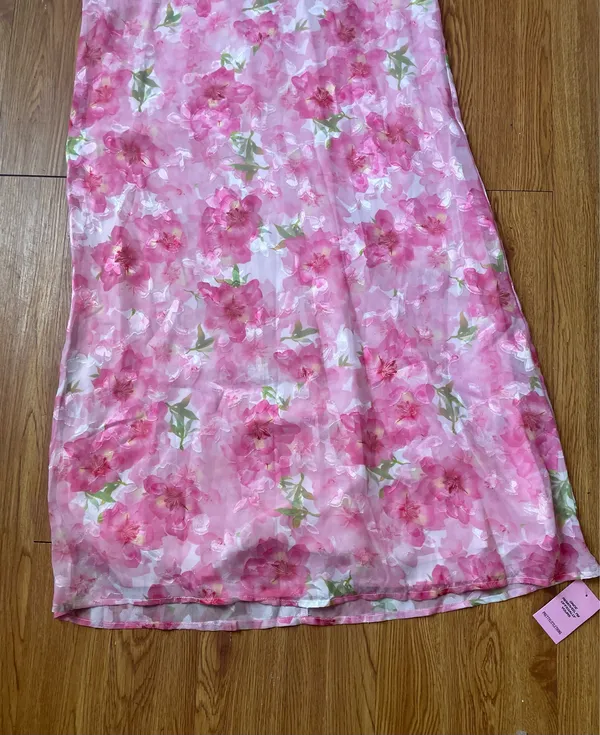 Pretty Little Thing floral tie front frill maxi dress - Image 10