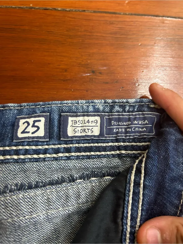 Miss Me Y2K Embellished Denim Bermuda Shorts Sz 25 Western Distressed 👽🧡 - Image 7