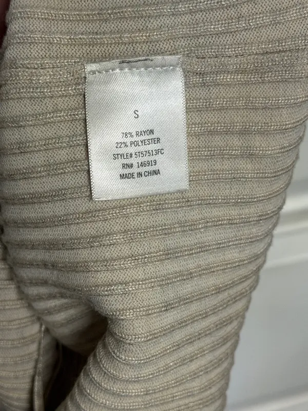 Harper Heritage Ribbed Tie-Front Camisole in Light Taupe - Image 3