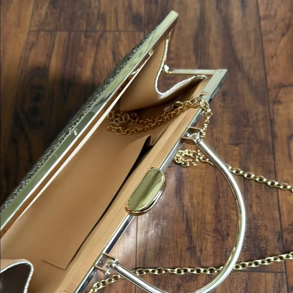 Elegant Gold and Silver Women's Handbag - Image 3