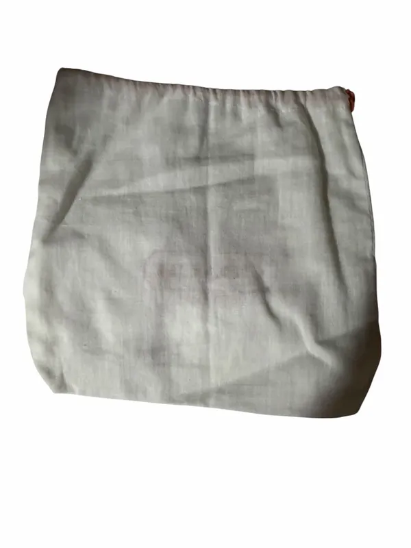 COACH Cream Drawstring Dust Bag with Coral Logo - Image 3
