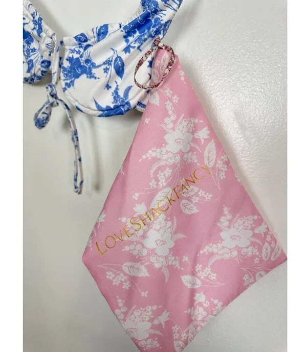 LOVESHACKFANCY Swim Massimo Bikini Set in Cobalt Pop Size Small - Image 7