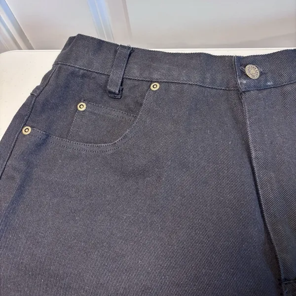 Penny Lane Jeans Women's Black Denim Shorts Size 14 100% Cotton Mid Rise Casual - Image 2