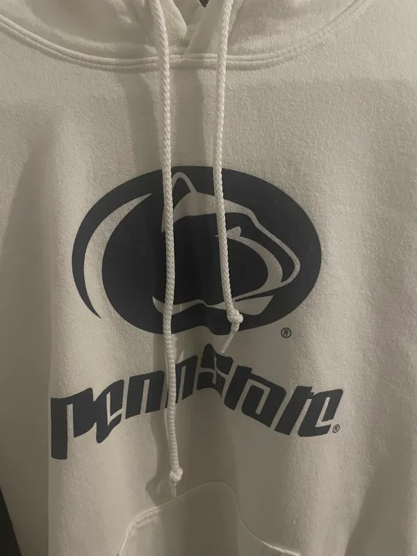 Penn State Hoodie White Size M - Image 3