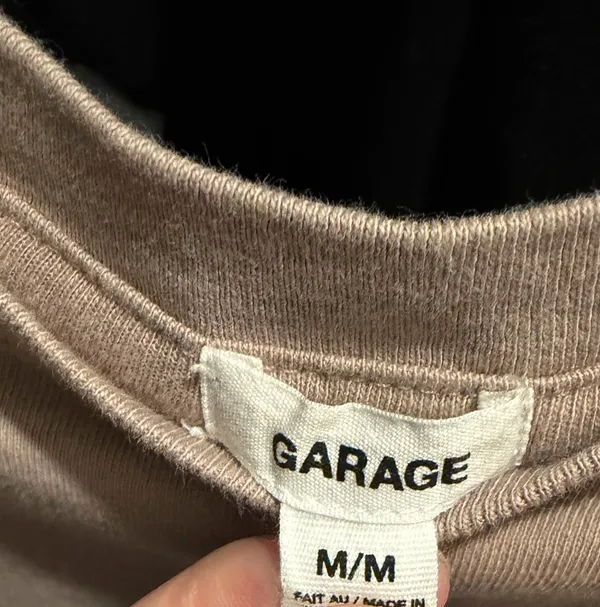 Garage Light Brown Scrunch Crop Top - Image 3