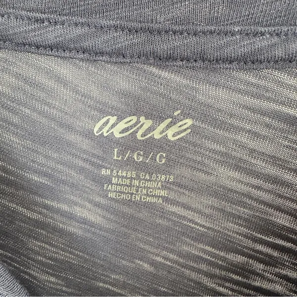 Aerie Navy Soft Puff Sleeve Short Sleeve Tee Size Large - Image 6