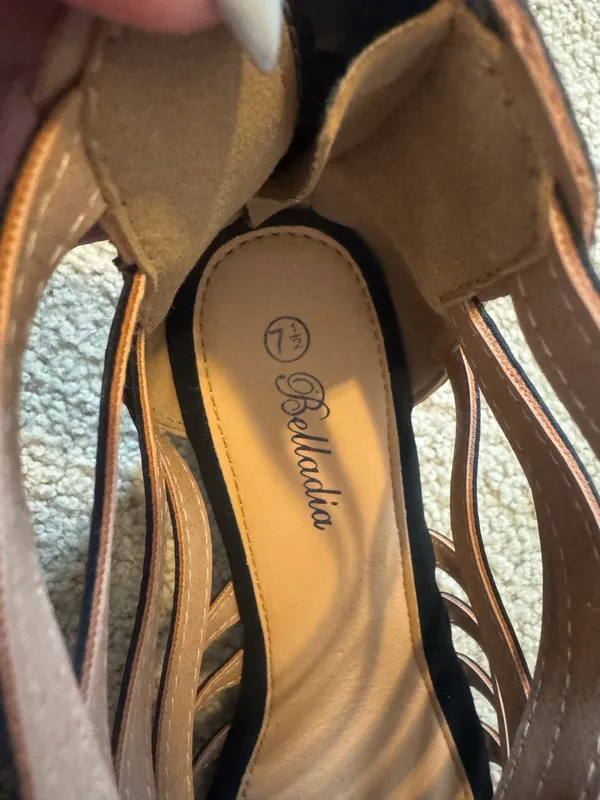 Belladia scrappy wedge shoes Black Size 7.5 - Image 4