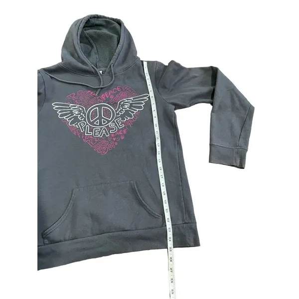 Hybrid Tees “Peace Please” Gray Hoodie Sweatshirt hoodie‎ - Image 6