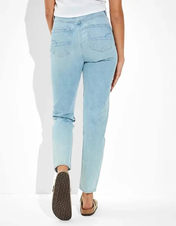 American Eagle x The Jeans Redesign Mom Jean in Washed Blue Size 14 - Image 3