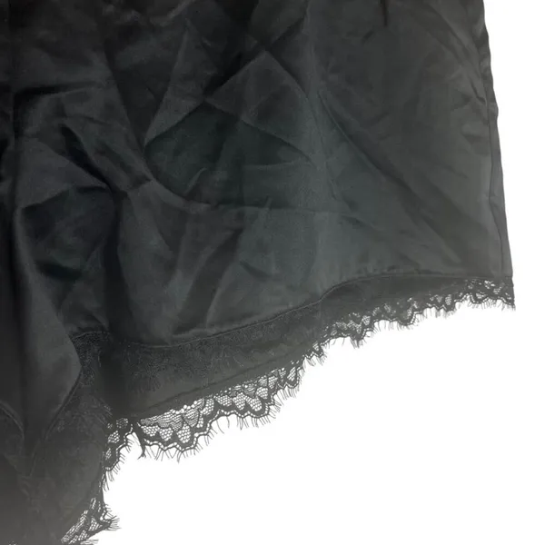 5/$25 INC international Concepts Women's XXL Satin Lace‎ Trim Shorts Black - Image 3