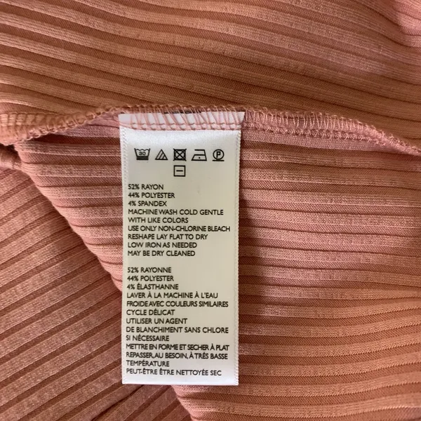 Urban Outfitters Pink Ribbed Turtleneck Bodycon Dress Long Sleeve Y2K M - Image 5