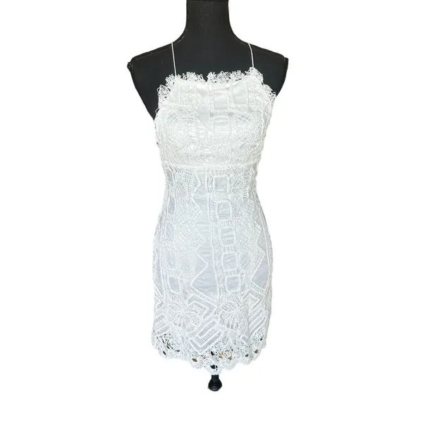 House of Harlow 1960 White Lace Mini Slip Dress XS Romantic Designer $248 NEW - Image 5