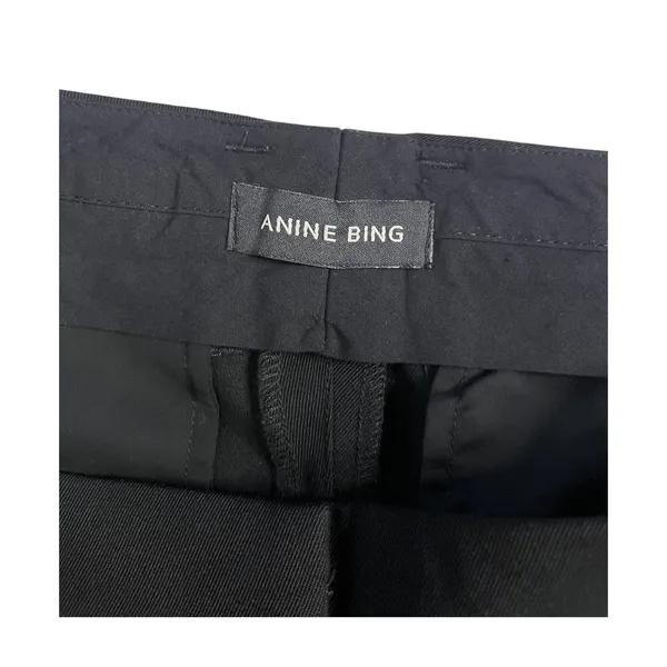 Anine Bing Classic Pant Womens 28 Black Wool Straight Leg Tailored Trousers - Image 3