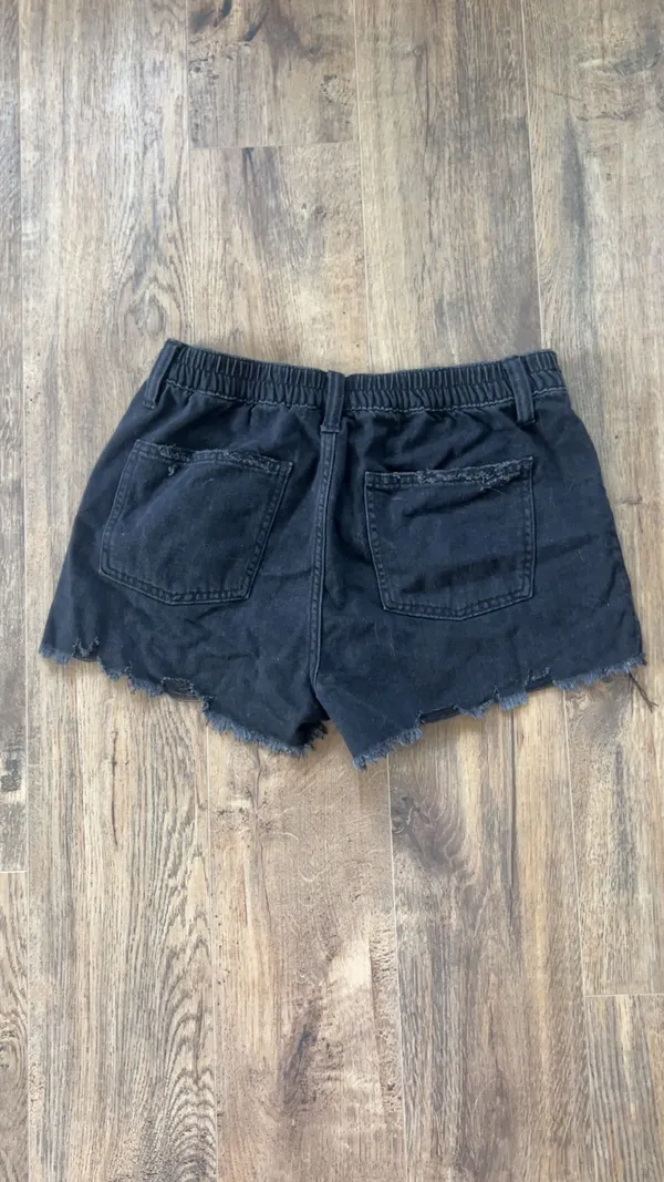 Aerie Black Denim Shorts - Image 3