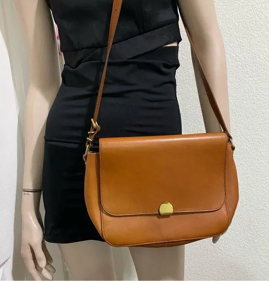 Madewell L4913 Brown Leather The Abroad Shoulder Bag - Image 2