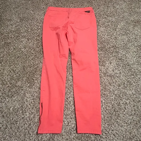Boden Womens Coral Pink Slim Ankle Zip Pants Size US 8R WC145 Mid Rise Cotton - Image 5