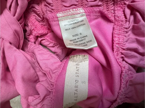Altar'd State Pink Smocked Ruffle Crop Top - Image 3