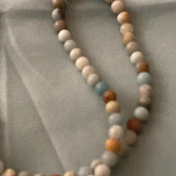 30” Necklace Multicolor Stone Beads Green Agate Crystal Stone Pendant 3” H - Image 5
