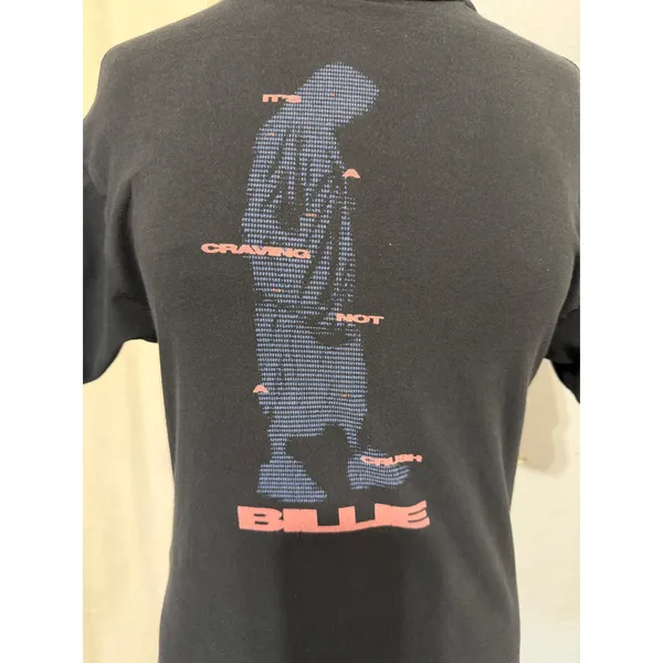 Billie Eilish Women Tee XXS It's A Craving Not A Crush Graphic Black Concert - Image 3