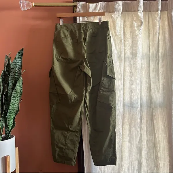 Madewell Seamed Barrel-Leg Utility Pant Garment-Dyed Twill Green NWT Size 2 Tall - Image 4