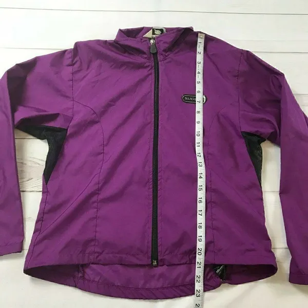 Sugoi Womens Purple Long Sleeves Full Zip Mock Neck Windbreaker Jacket Size S - Image 5