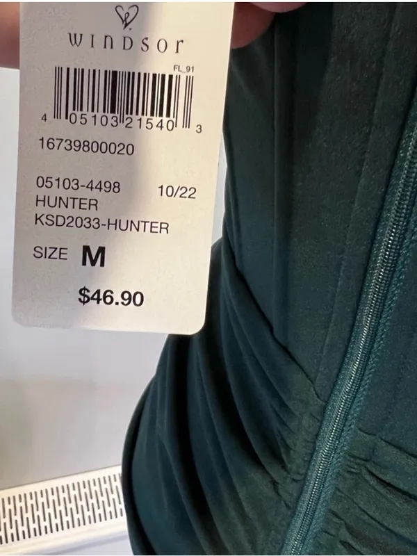 Windsor Forest Green Square-Neck Mini Dress - Image 7