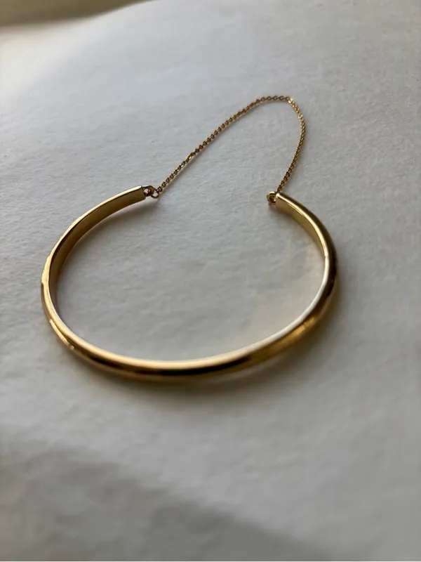 Jenny Bird Polished Gold Collar Necklace with Safety Chain - Image 3