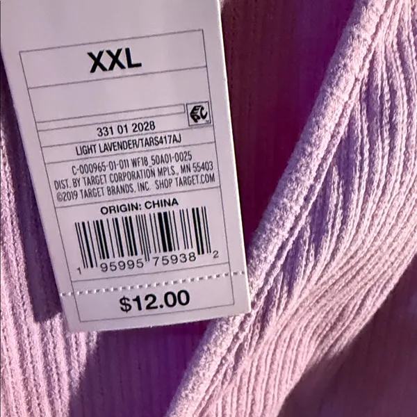 Wild Fable Lavendar Purple Double Tie Knit Short Sleeved Sweater Top size 2xl - Image 4