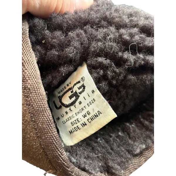 Ugg Australia Women's Sheepskin Suede Boots Brown Size 6 **FAIR CONDITION - Image 7