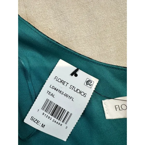 NWT Floret Studios | One Shoulder‎ Tiered High-Low Dress Green | Women's Size M - Image 9