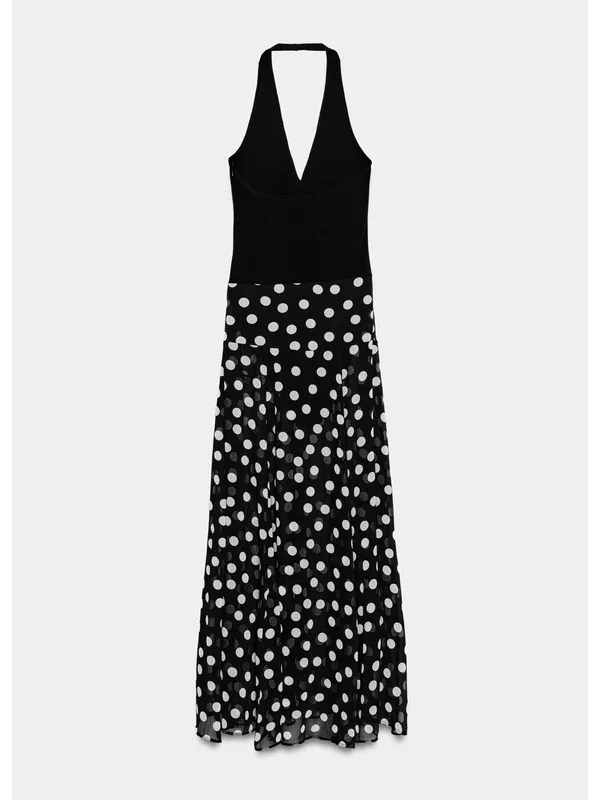 ZARA Polka Dot Combination Dress - Image 9