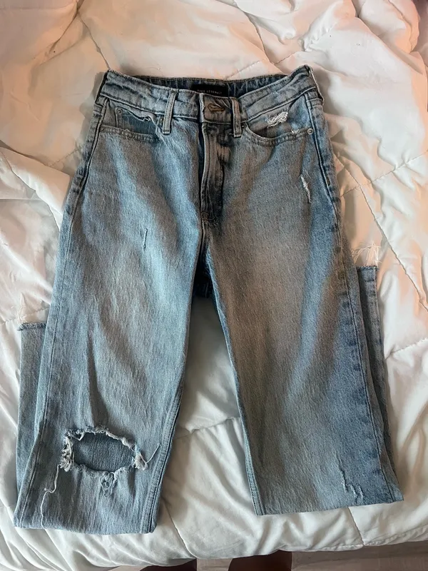 Free Assembly Ripped Straight Leg Jeans - Image 4