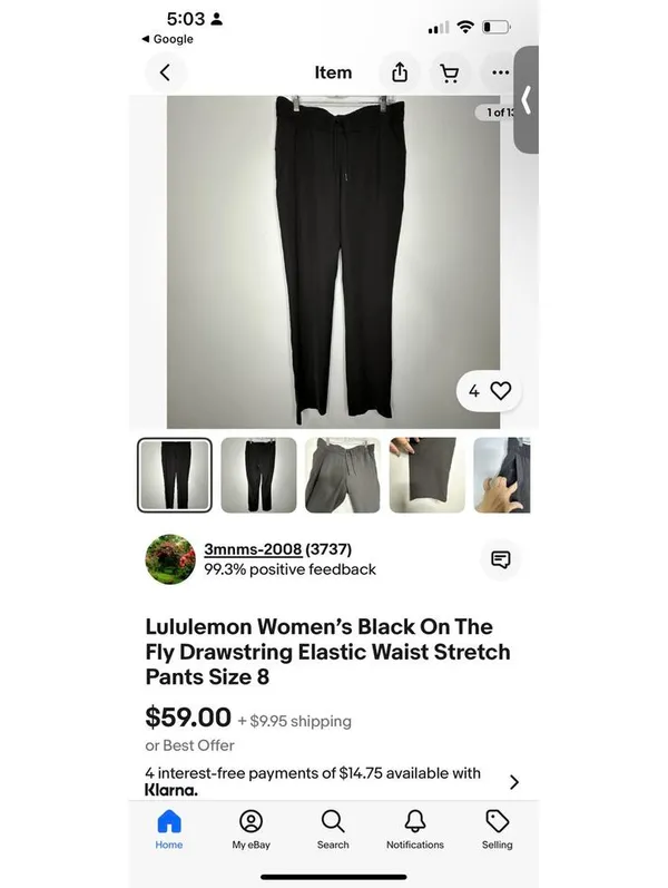 Lululemon Women's Navy Active Pants - Image 7