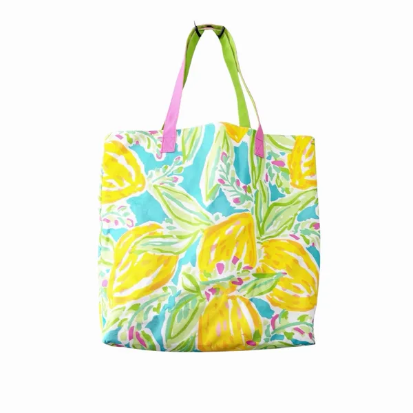 Lilly Pulitzer for‎ Estee Lauder Lemon Print Tote Bag Multicolor Travel Preppy - Image 2