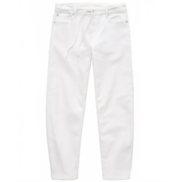 AE Long Stretch Barrel Jean American Eagle NWT Cool White 16L - Image 5