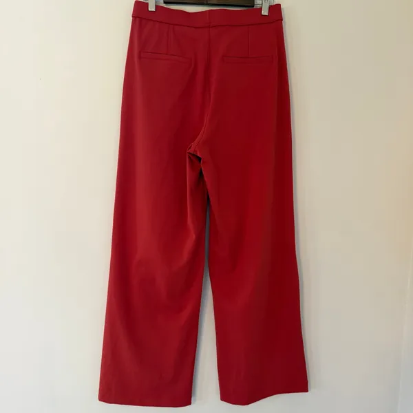 Halara Wide Leg High Rise Orange Red Pull‎ On Pants Comfy Stretch Pant Workwear - Image 9